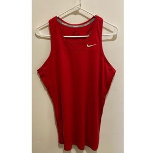 ⁣✧ Nike | Red Running Dri-Fit Muscle Tank Top